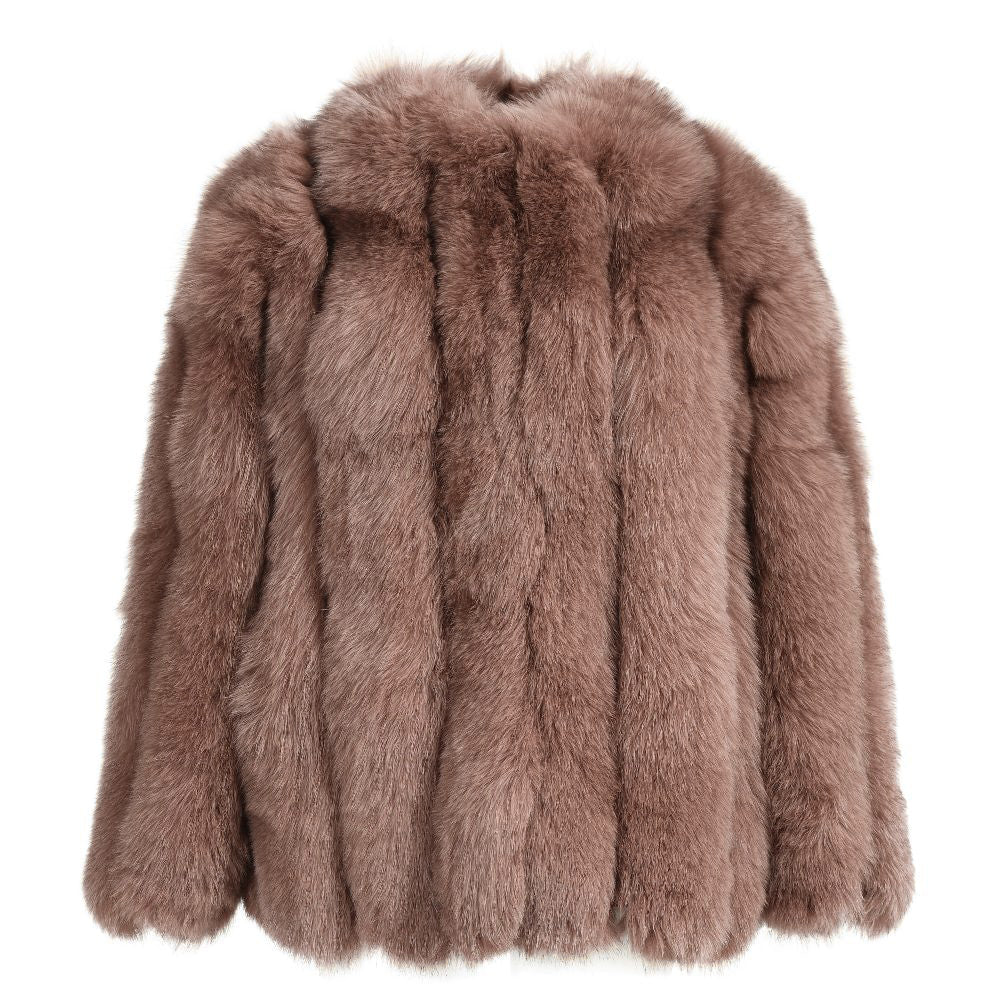 Reine Brown Fox Fur Jacket