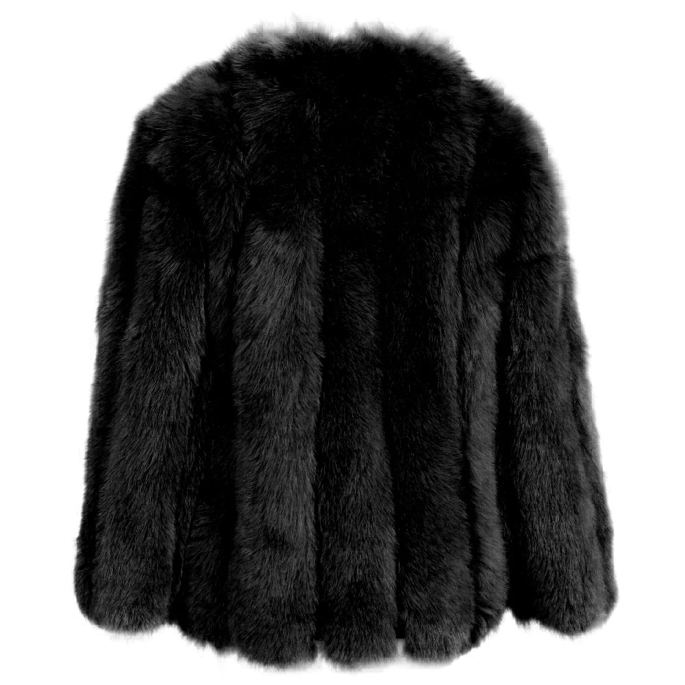 Reine Black Fox Fur Jacket